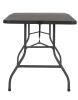 6 Foot Centerfold Folding Table, Black