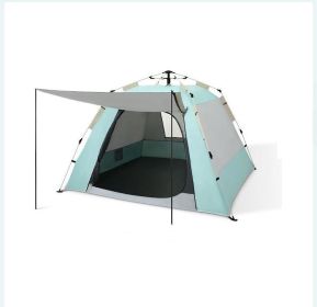 Foldable Automatic Thickening Sunscreen Wild Picnic Home Full Set Camping Tent (Option: Macaron Green23-2 Style)